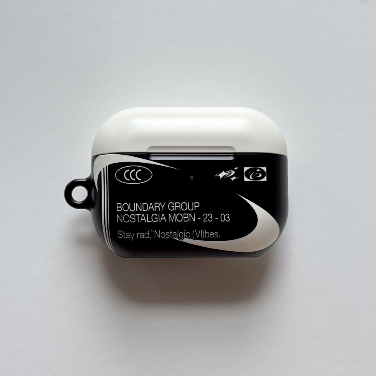 메모리즈바운더리(MEMORIESBOUNDARY) Nostalgic Vibes AirPods Case (BK) (Glossy / Matte)