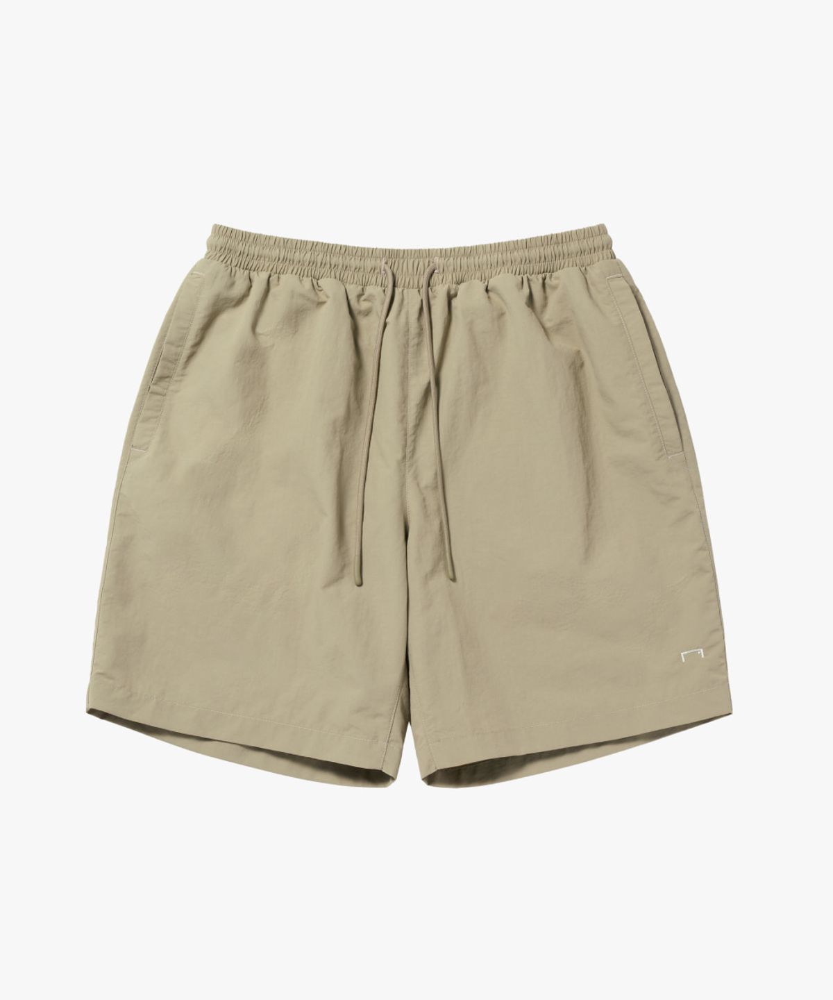 골스튜디오(GOALSTUDIO) ESSENTIAL SMALL LOGO RIPSTOP SHORTS-BEIGE