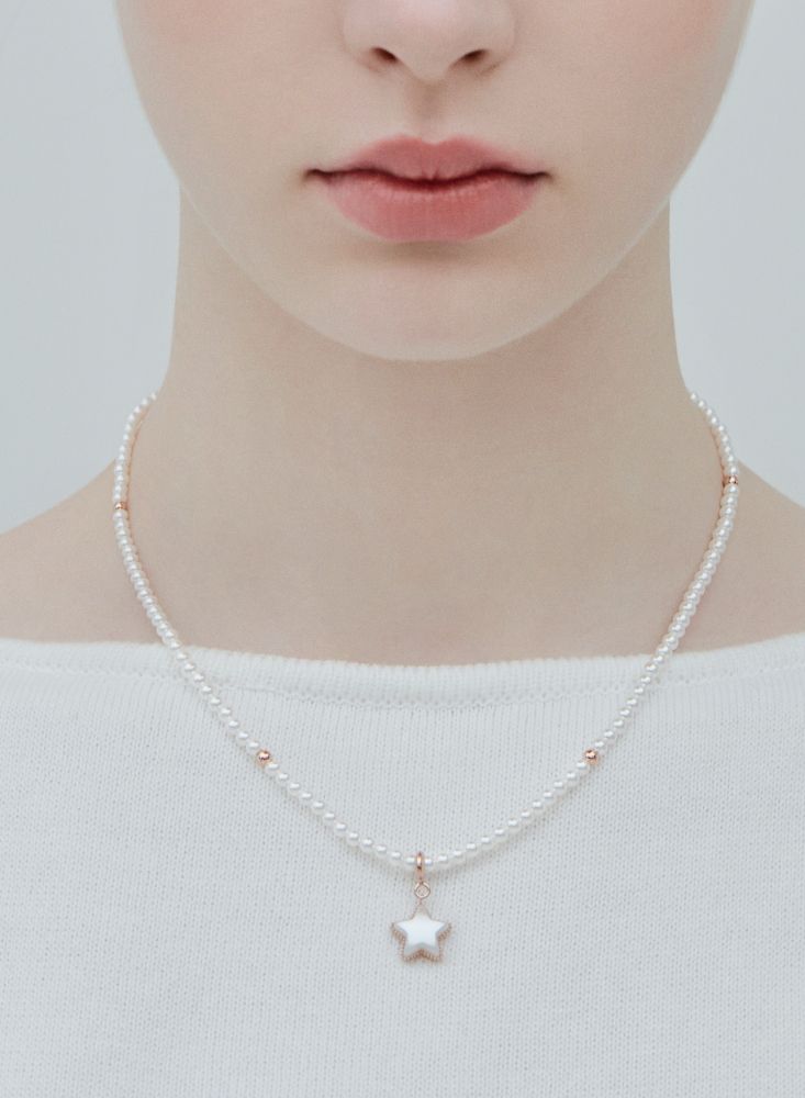 J.ESTINA ■ MARIEL Pearl Bead Necklace+Pendant Set Designer fashion, Seoul-fully created | W Concept