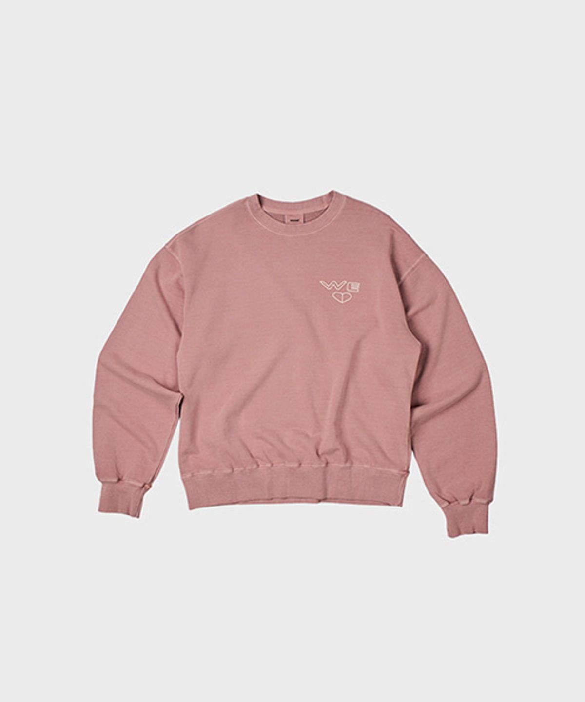 오울(OOOWL) PIGMENT DYEING SWEAT LOVE LOVE LOVE PINK