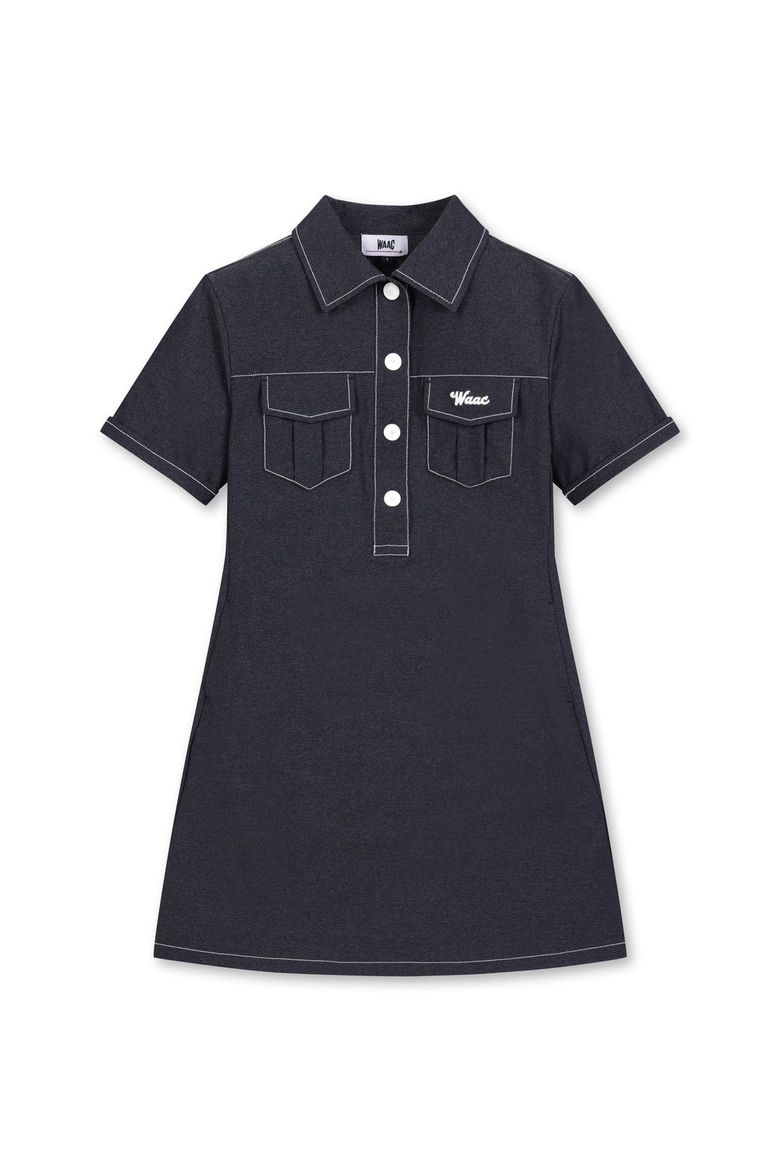 Women Denim Print Jersey Dress_WWTBS25110NYX