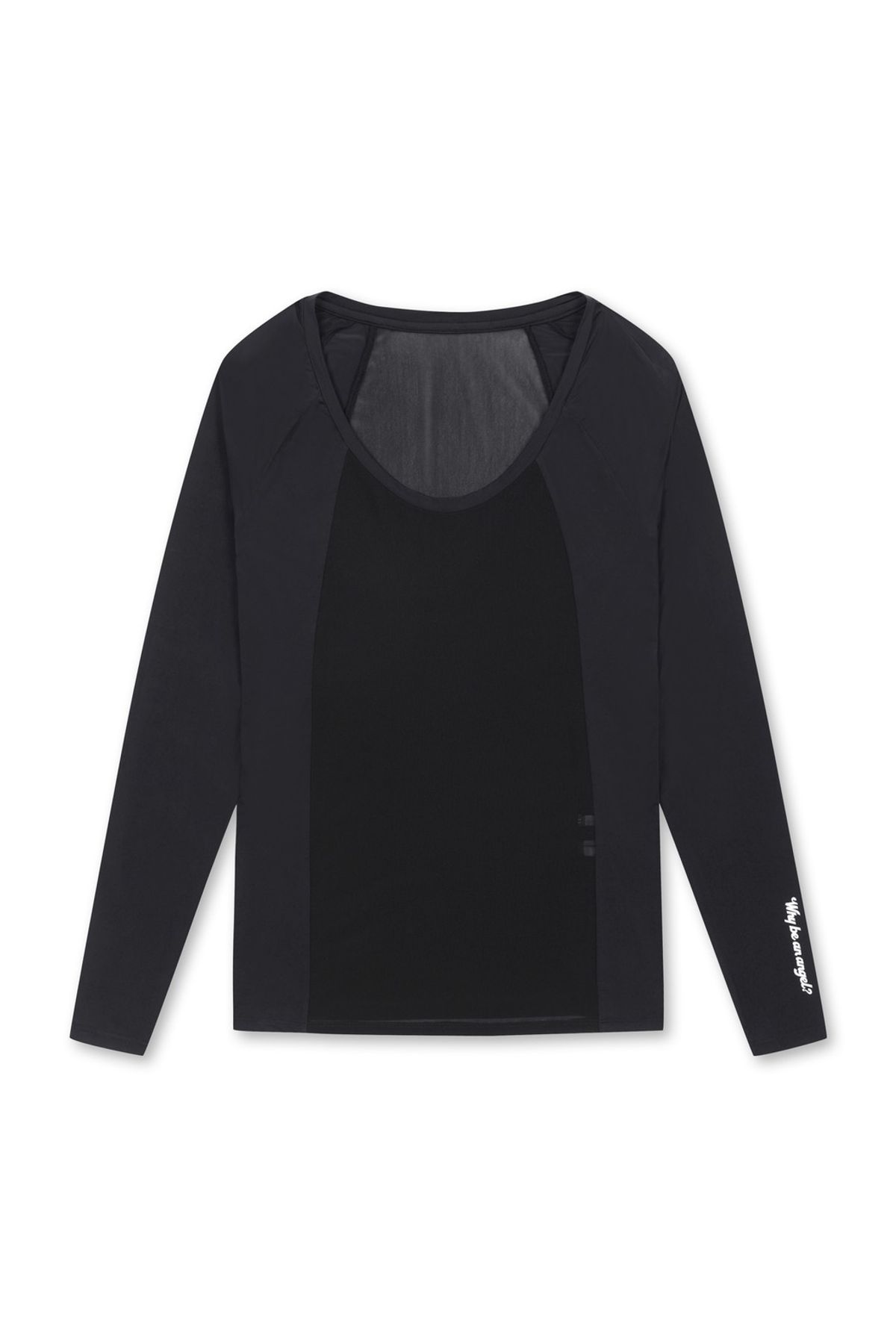 왁(WAAC) Women Sun Shield Silky Base Layer (Crewneck)_WWTBM25203BKX