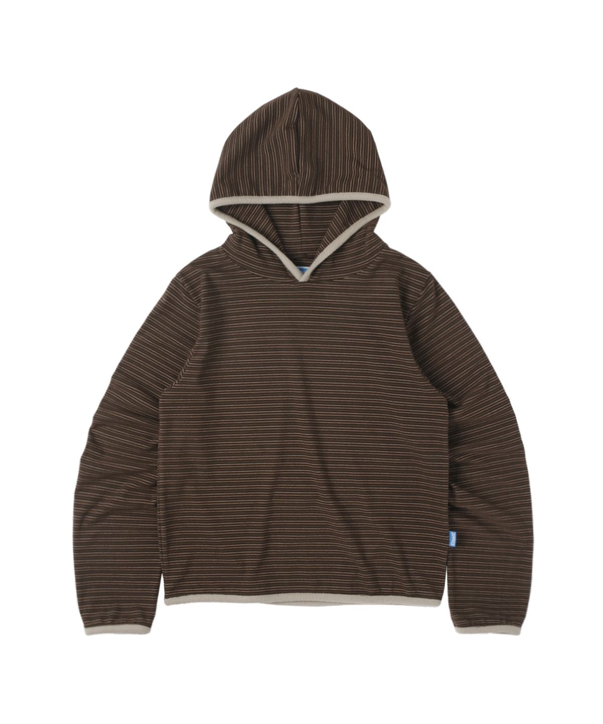 써넥트(SUNNECT) Stripe Taped Hoodie - Brown