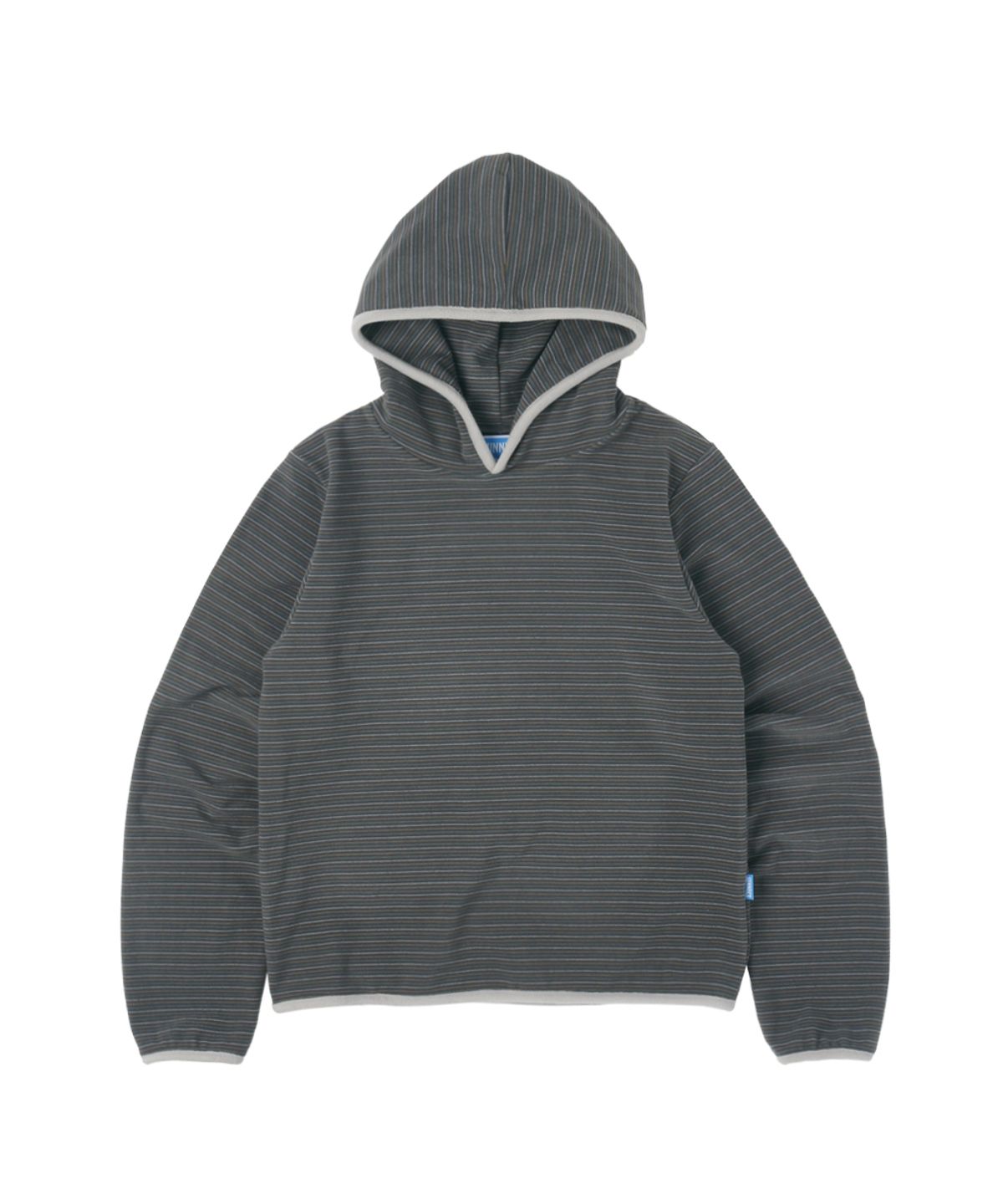 써넥트(SUNNECT) Stripe Taped Hoodie - Charcoal