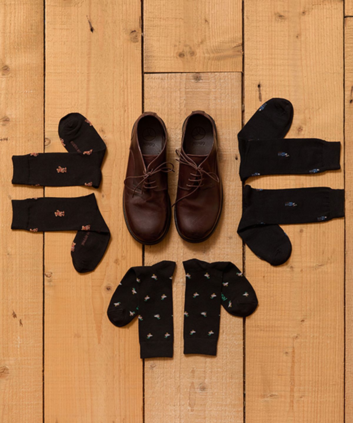 삭스어필(SOCKS APPEAL) all in black men 3pack SET