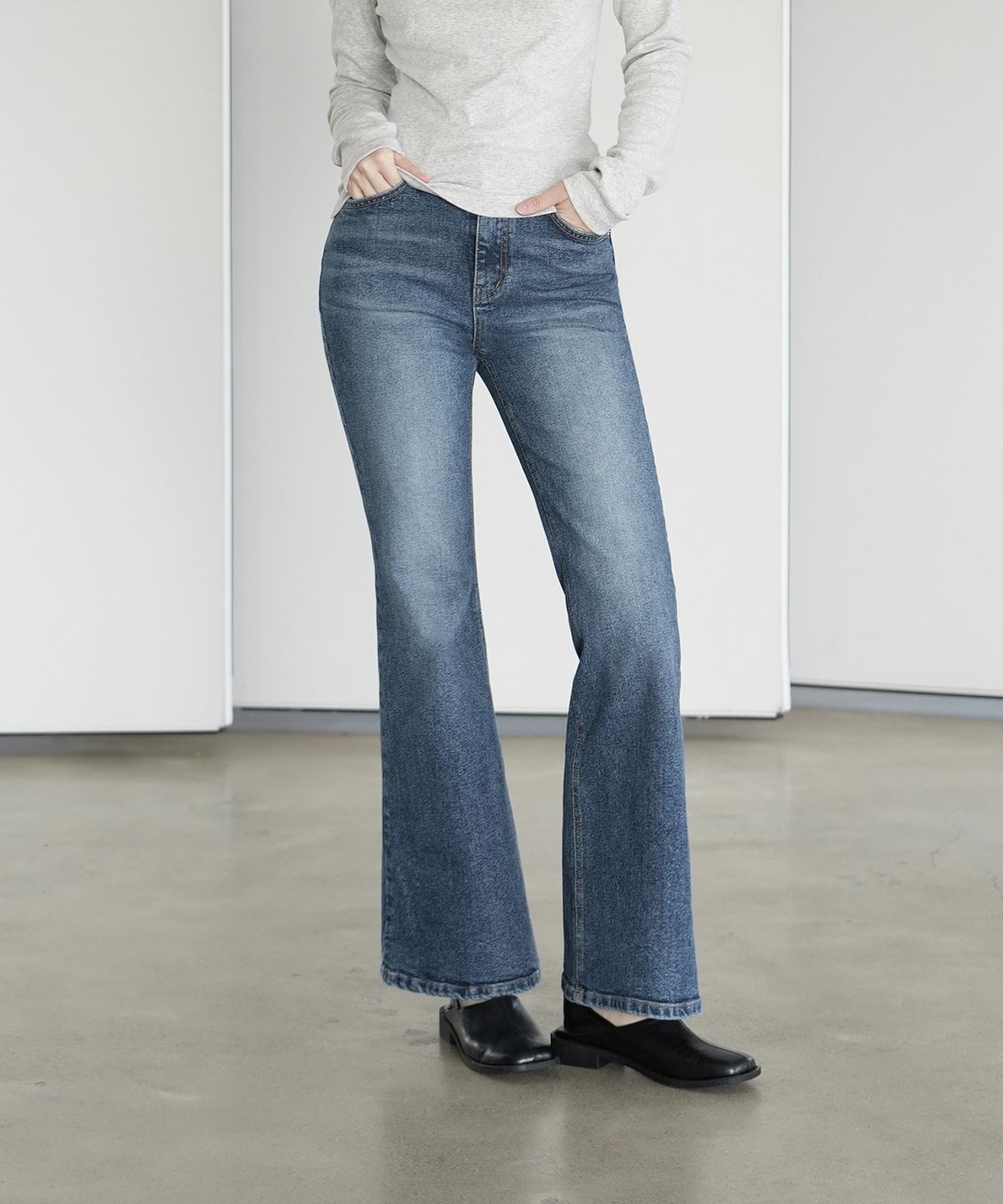 와르 포 우먼(WAARFORWOMAN) [-6cm 숏버전 추가] W1086 와이드 부츠컷 (2COLORS)