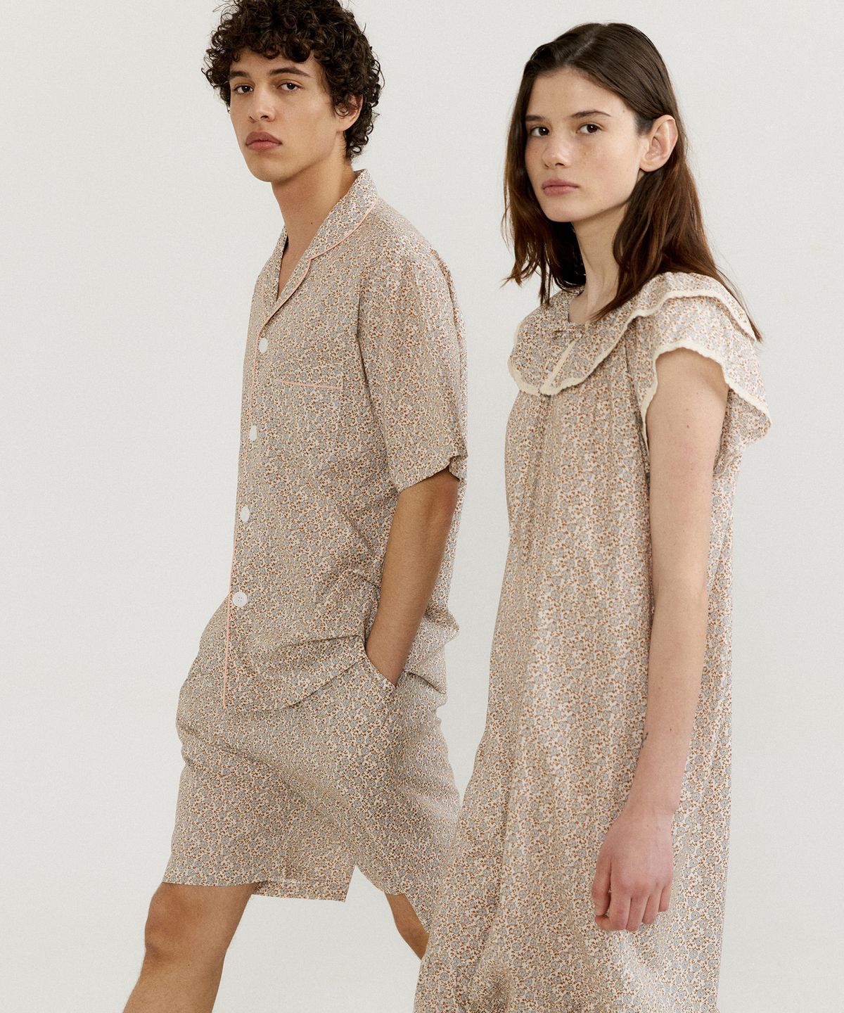 조스라운지(JO'S LOUNGE) (couple) Melody Short Pajama Set + One-piece