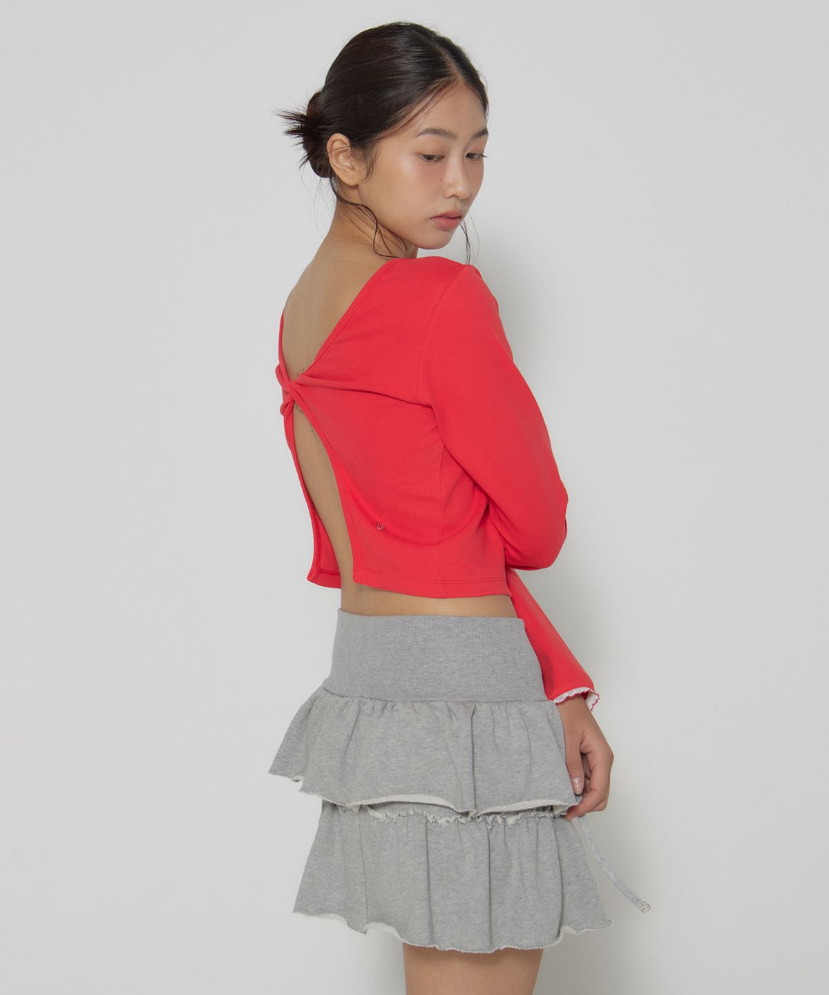 디어스토커(DEARSTALKER) JOANNA TWISTED RIBBON LONG-SL T - RED
