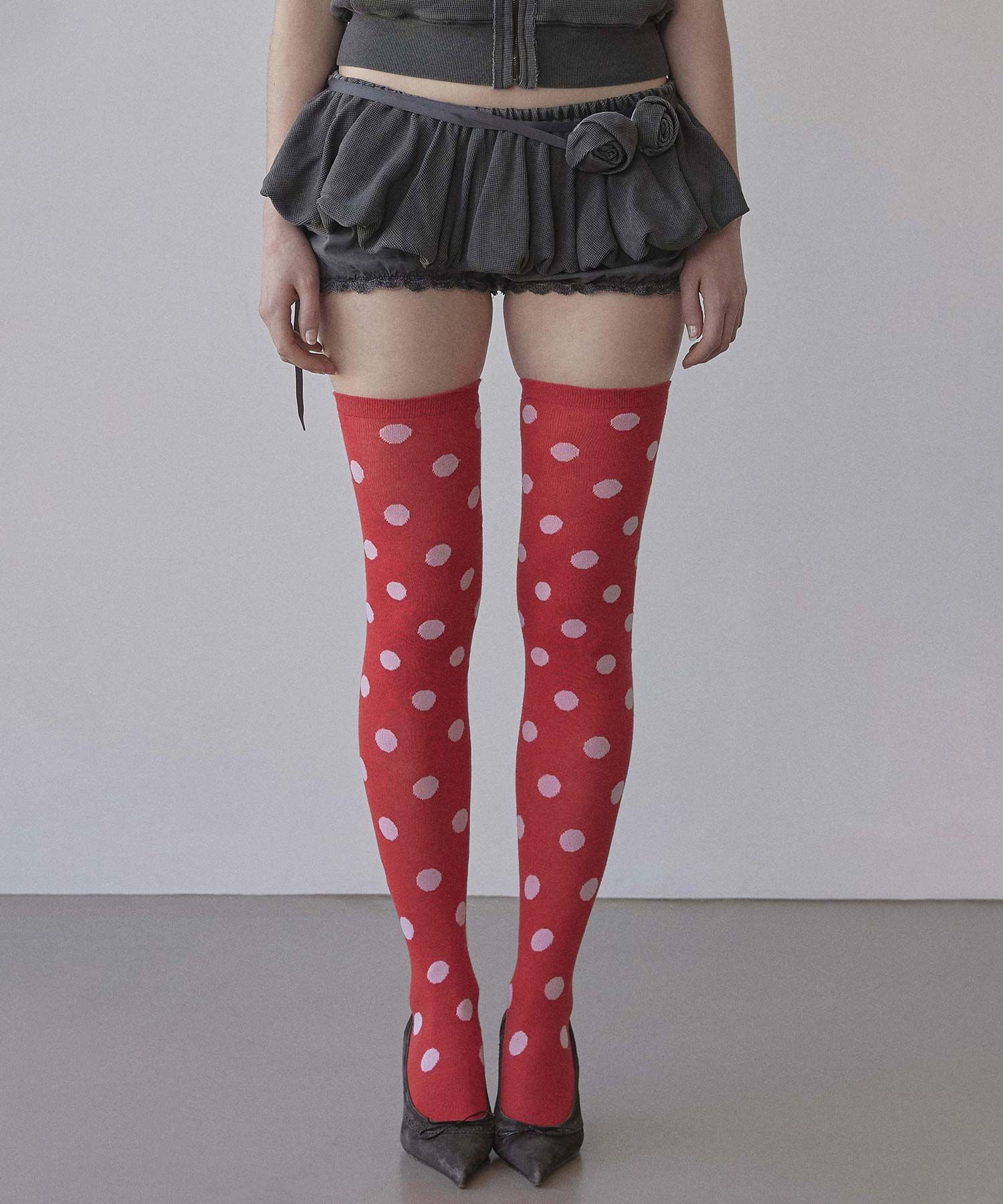 MUSINSA | SCULPTOR Washed Rose Bloomer Skort Charcoal