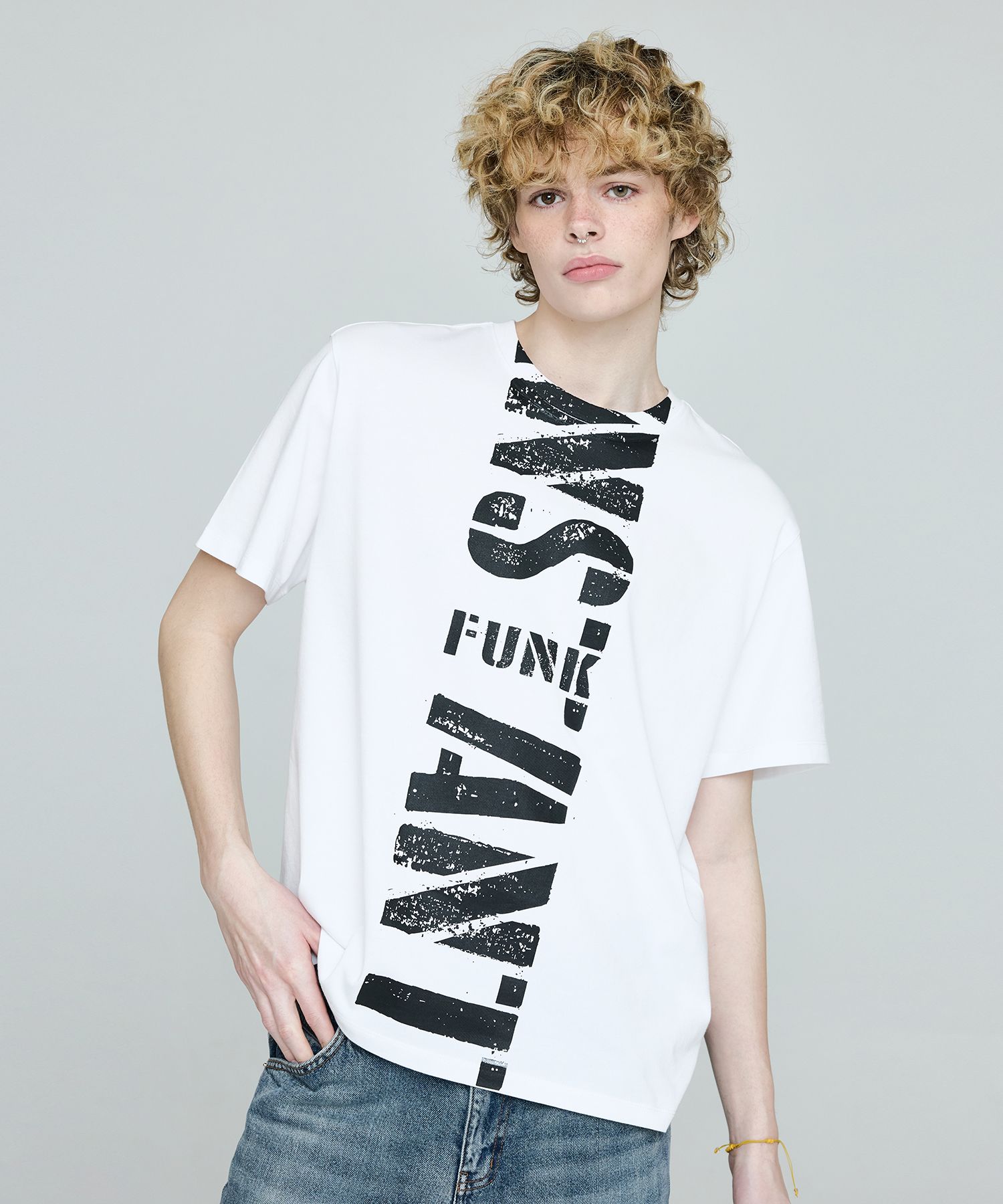 ◆25SS INSTANTFUNK Mens Vintage Logo Tshirt/3色◆ MUSINSA | INSTANTFUNK Men's Vintage Logo T-Shirt - White