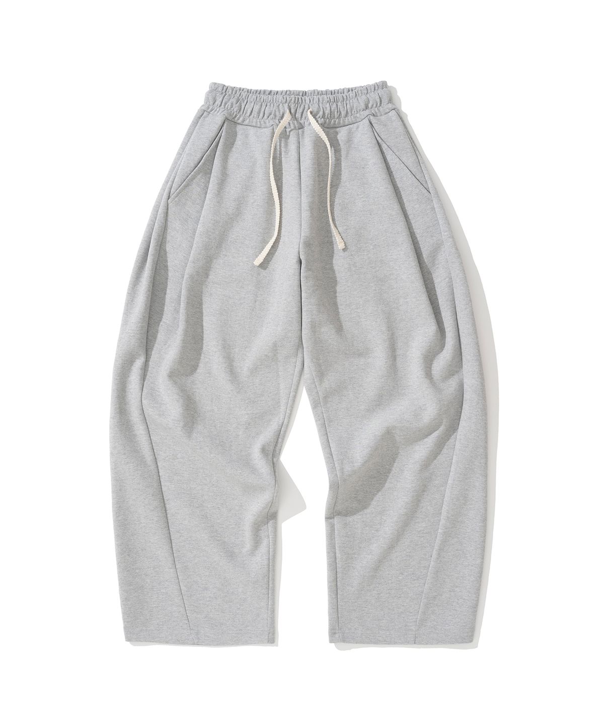 니티드(KNITTED) 커브드 트레이닝 팬츠 MELANGE GREY