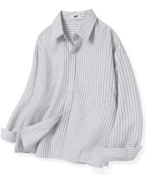 더 시티 스트라이프 셔츠 (차콜블랙)