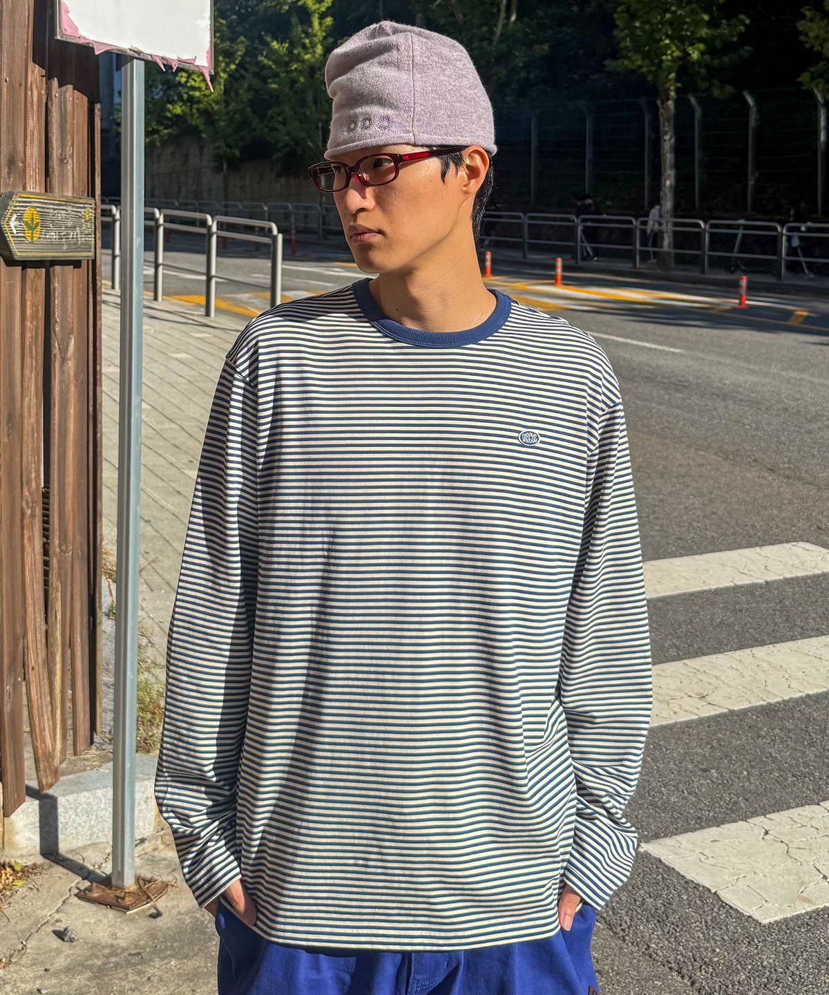 디스커스 애슬레틱(DISCUS ATHLETIC) 스트라이프 롱 슬리브 티셔츠 3colors
