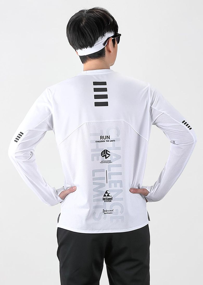 런리플렉터 화이트 긴팔 티셔츠