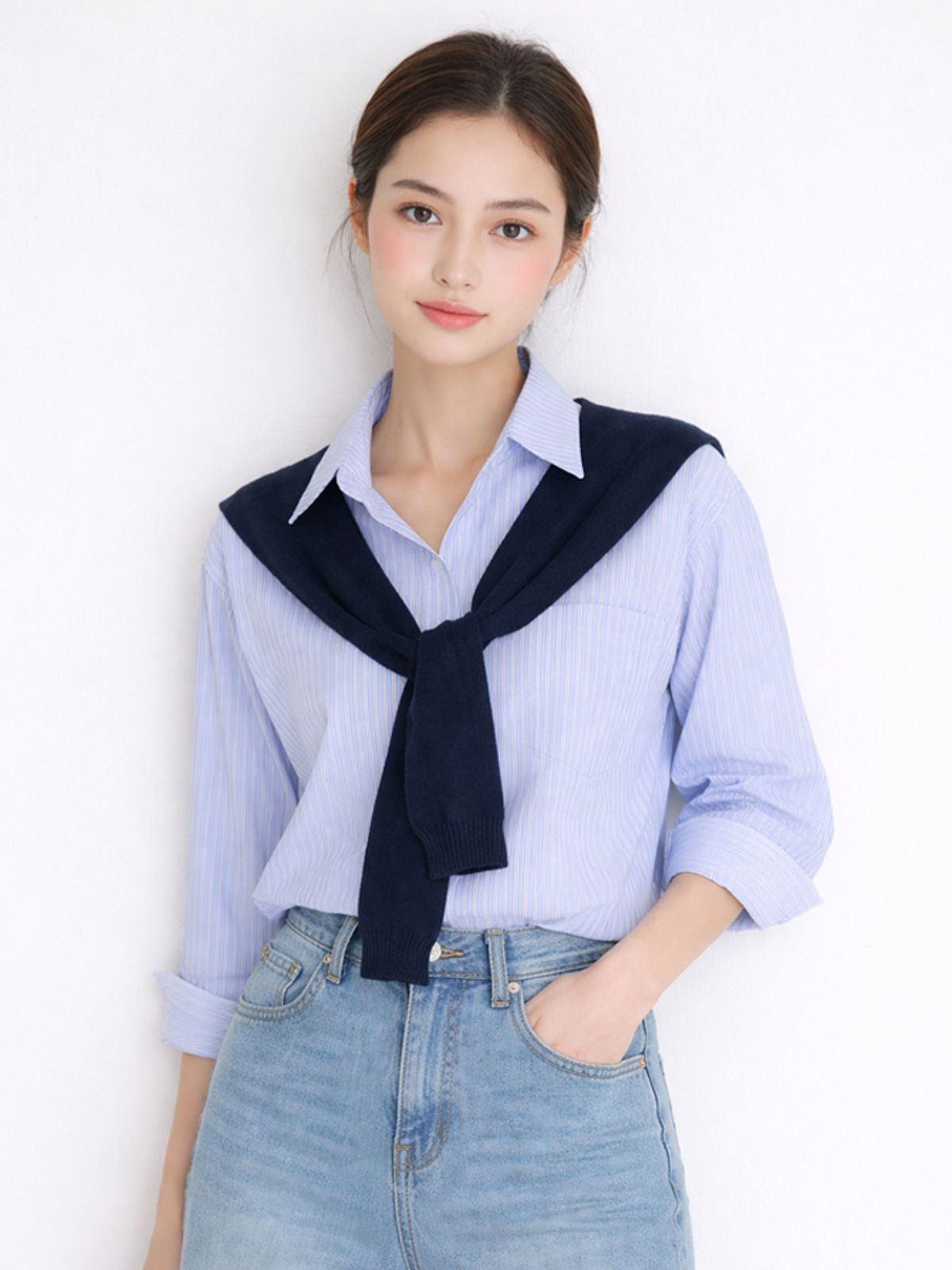 샐리(SELLY'S) 숄레이어드ST셔츠_I5C-CSH001