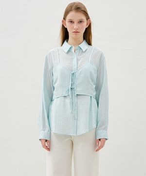 뷔스띠에 셋업 시어 셔츠 OH6XB2860