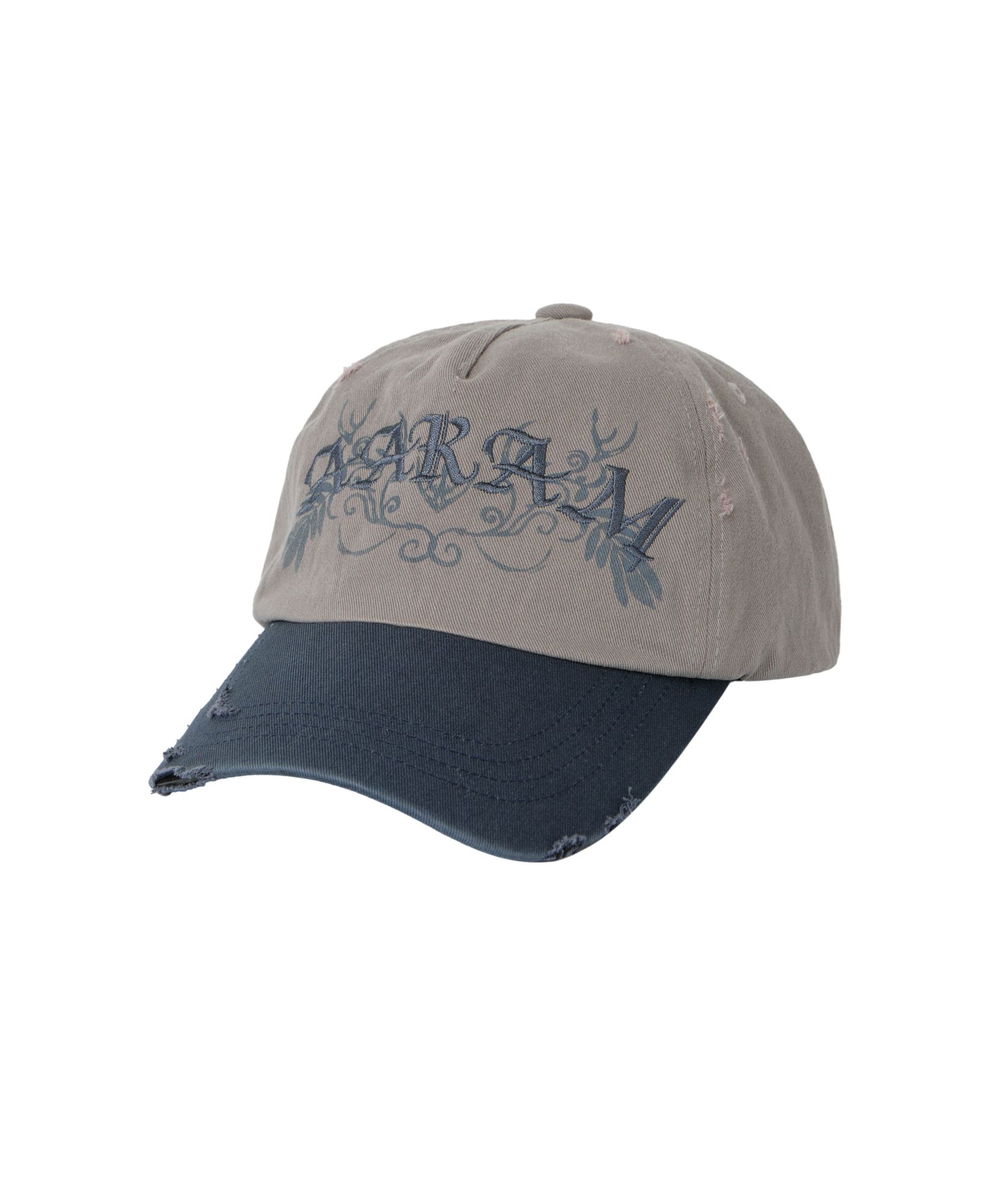 キャップ AAKAM VTG Washed Damage Ball Cap 5SH052 MUSINSA | AAKAM VTG Washed Damage Ball Cap (Blue)