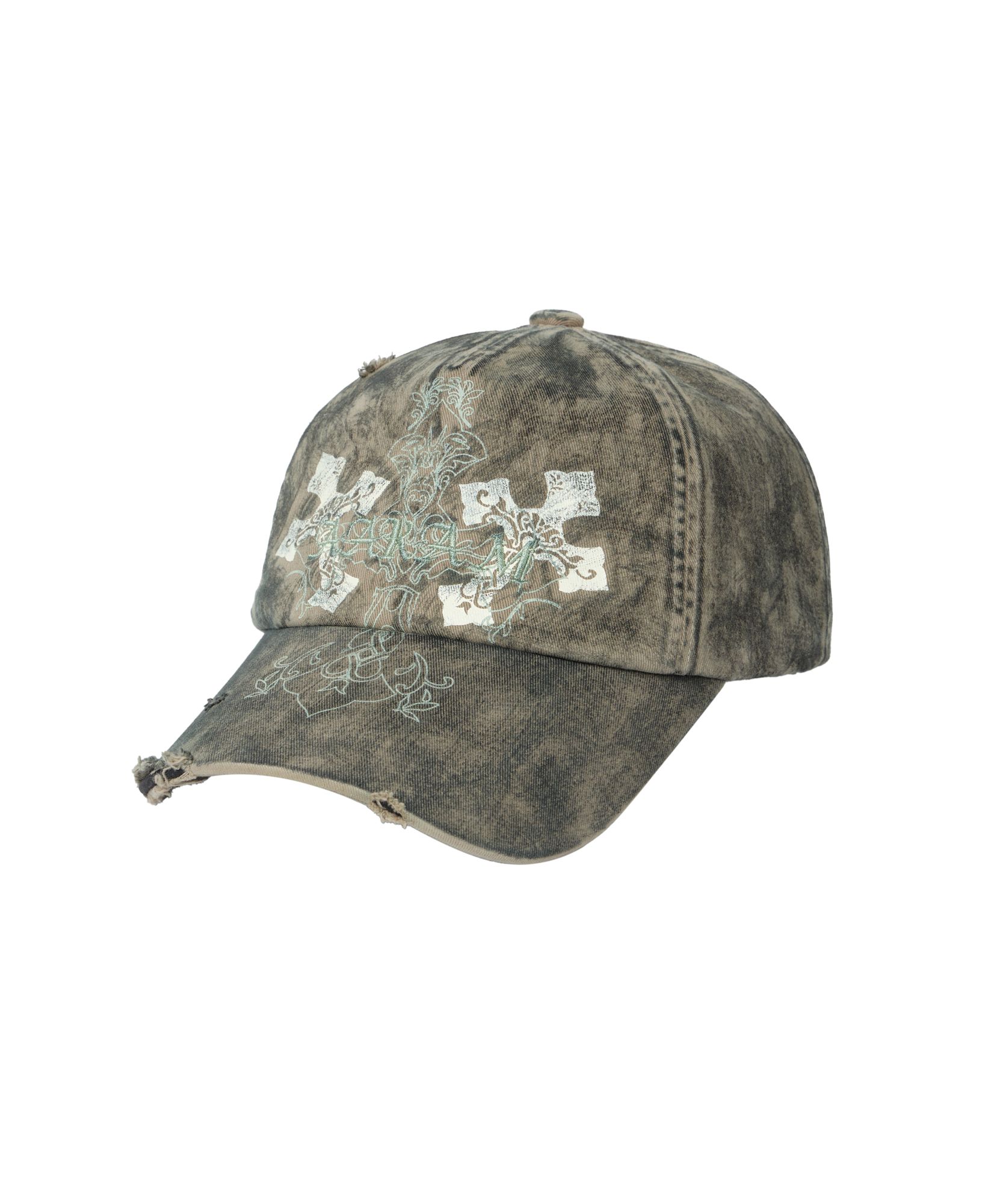 【AAKAM】CROS2 Washed Damage Ball Cap MUSINSA | AAKAM CROS2 Washed Damage Ball Cap (Khaki)