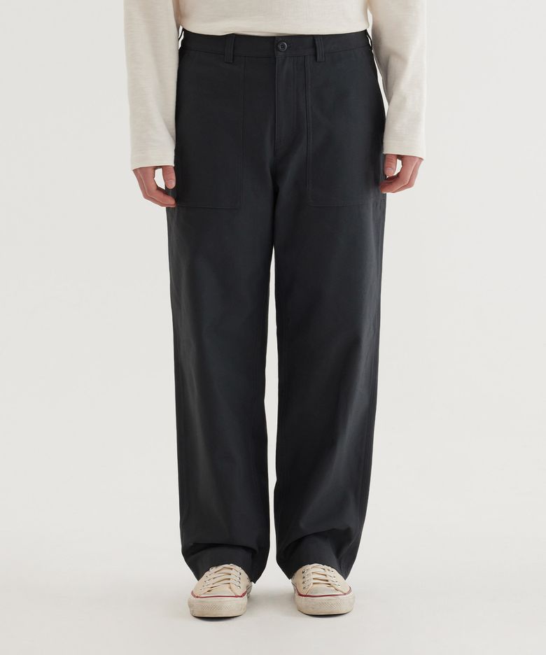 레귤러 백사틴 퍼티그 팬츠 Dark Khaki
