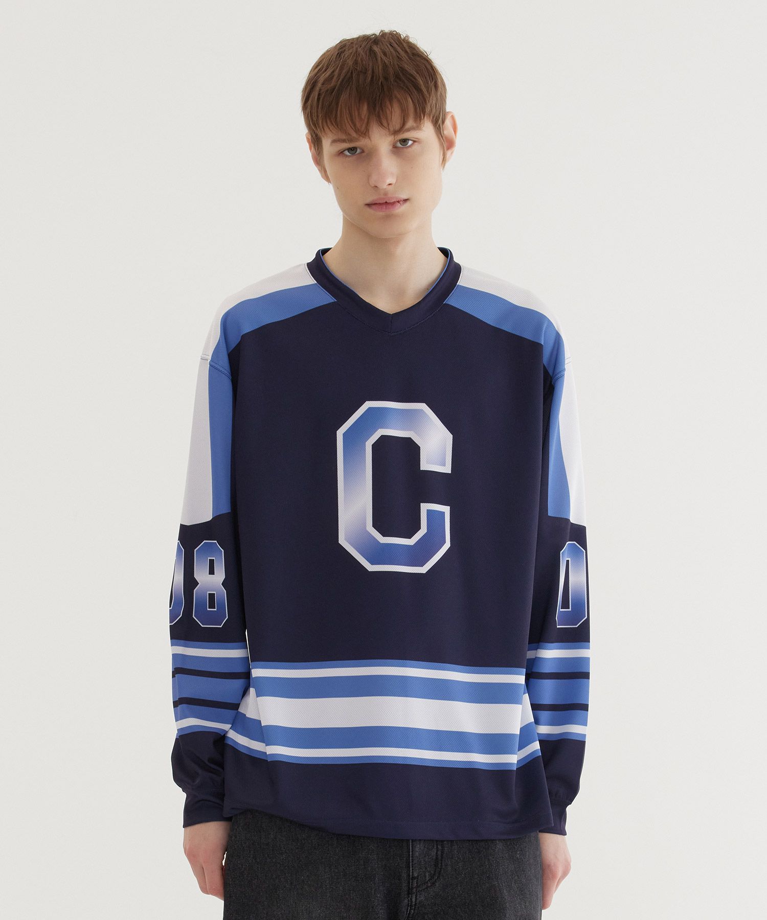 MUSINSA | COVERNAT Blockcore Jersey Long Sleeve Navy
