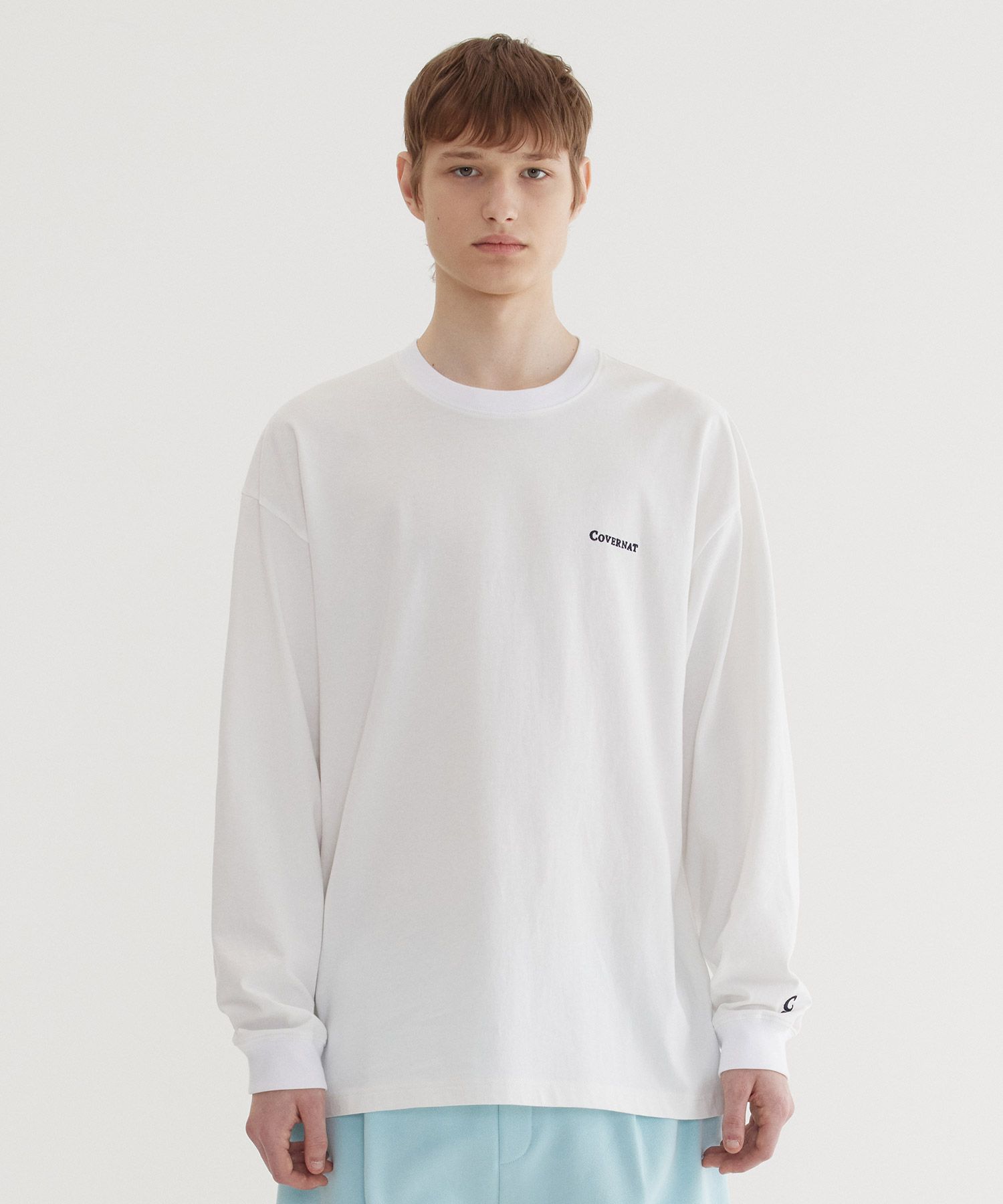 Tシャツ・カットソー COVERNAT Small Authentic Long Sleeve White MUSINSA | COVERNAT Small Authentic Long Sleeve White