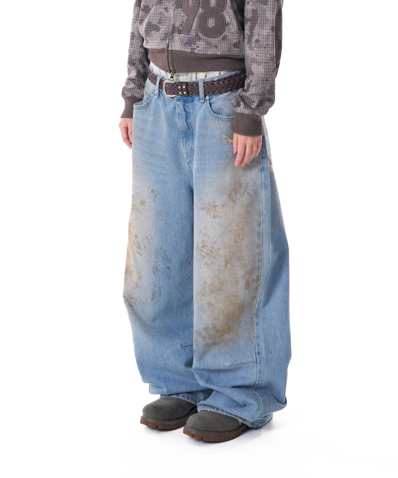 AAKAM ■ Dirty Washed Denim Pants MUSINSA | AAKAM Dirty Washed Denim Pants (Blue)