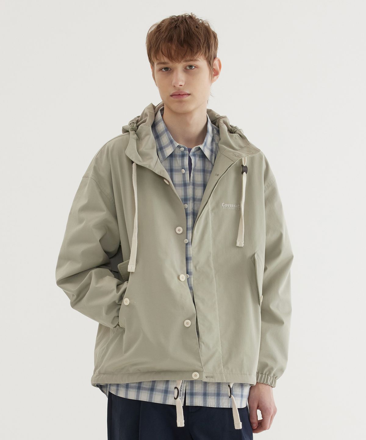 커버낫(COVERNAT) 필드 후드 자켓 Light Khaki