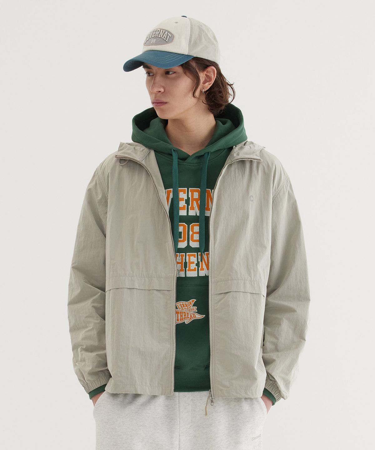 커버낫(COVERNAT) 윈드브레이커 자켓 Light Khaki