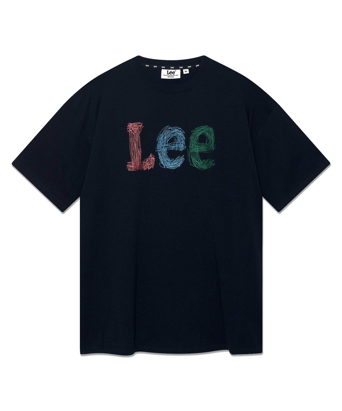 리(LEE) 스티치 빈티지 로고 티셔츠 네이비