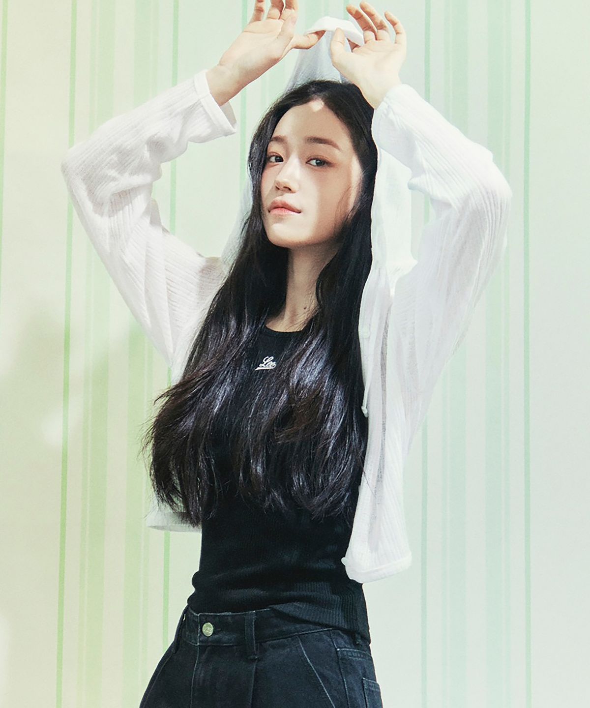 리(LEE) 우먼 썸머 후드 가디건 화이트