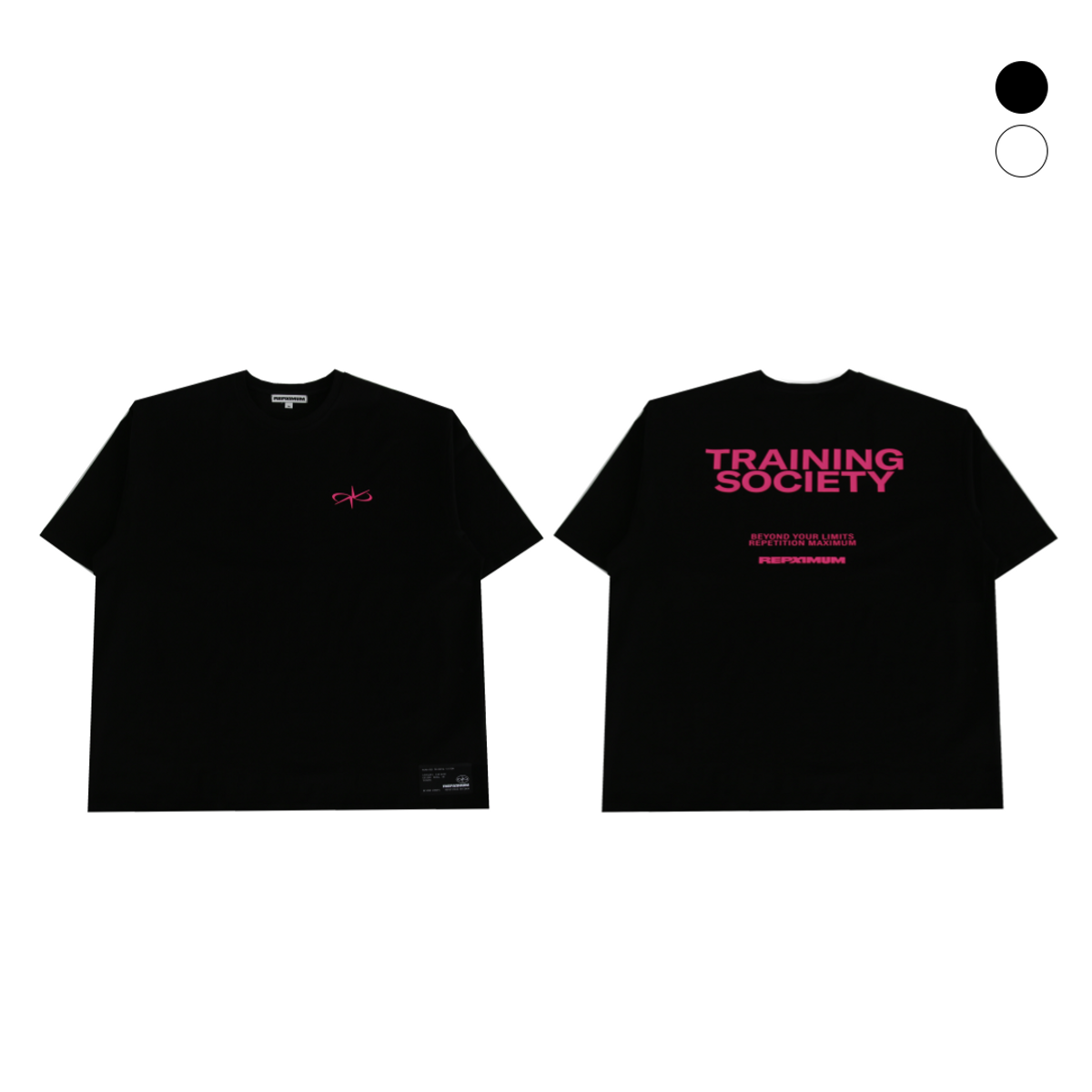 렙시멈(REPXIMUM) 트레이닝 소사이어티 소프트터치 자이언트핏 티셔츠 Type 2(2Colors)