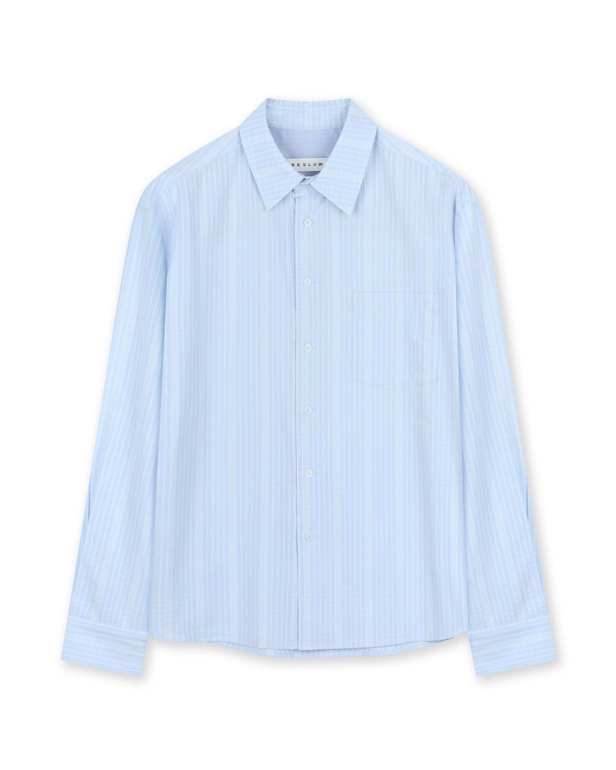 비슬로우(BESLOW) RELAXED CHECK SHIRT SKY