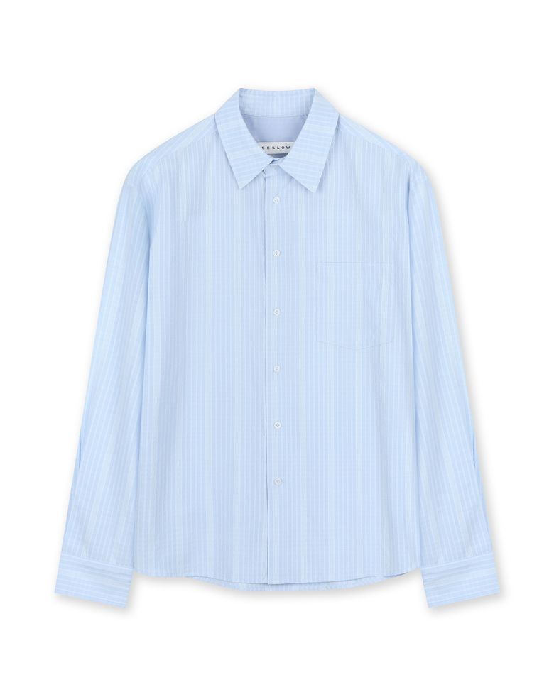 RELAXED CHECK SHIRT SKY