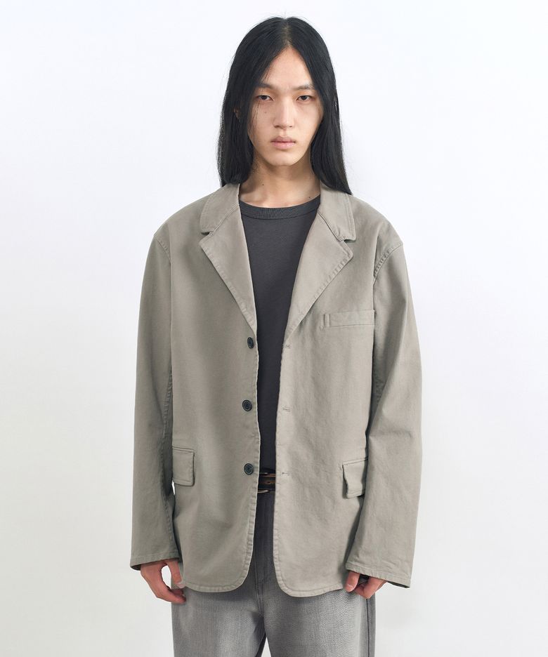 가먼트 다이드 코튼 블레이저 BEIGE