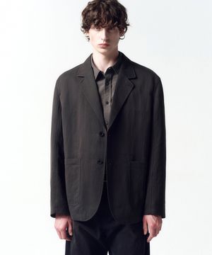 애시드 나일론 블레이저 CHARCOAL
