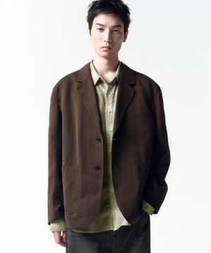 애시드 나일론 블레이저 BROWN