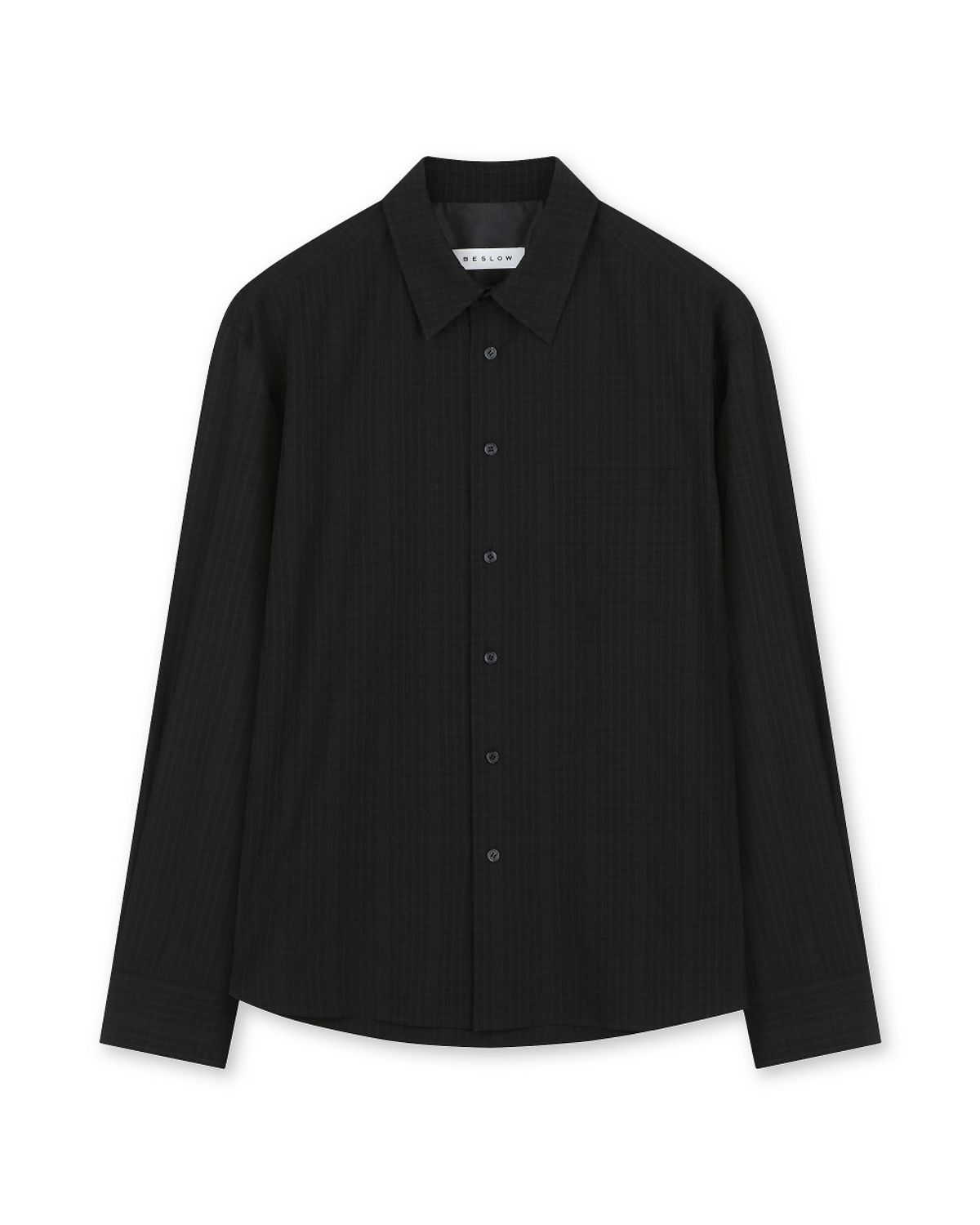 비슬로우(BESLOW) RELAXED CHECK SHIRT BLACK