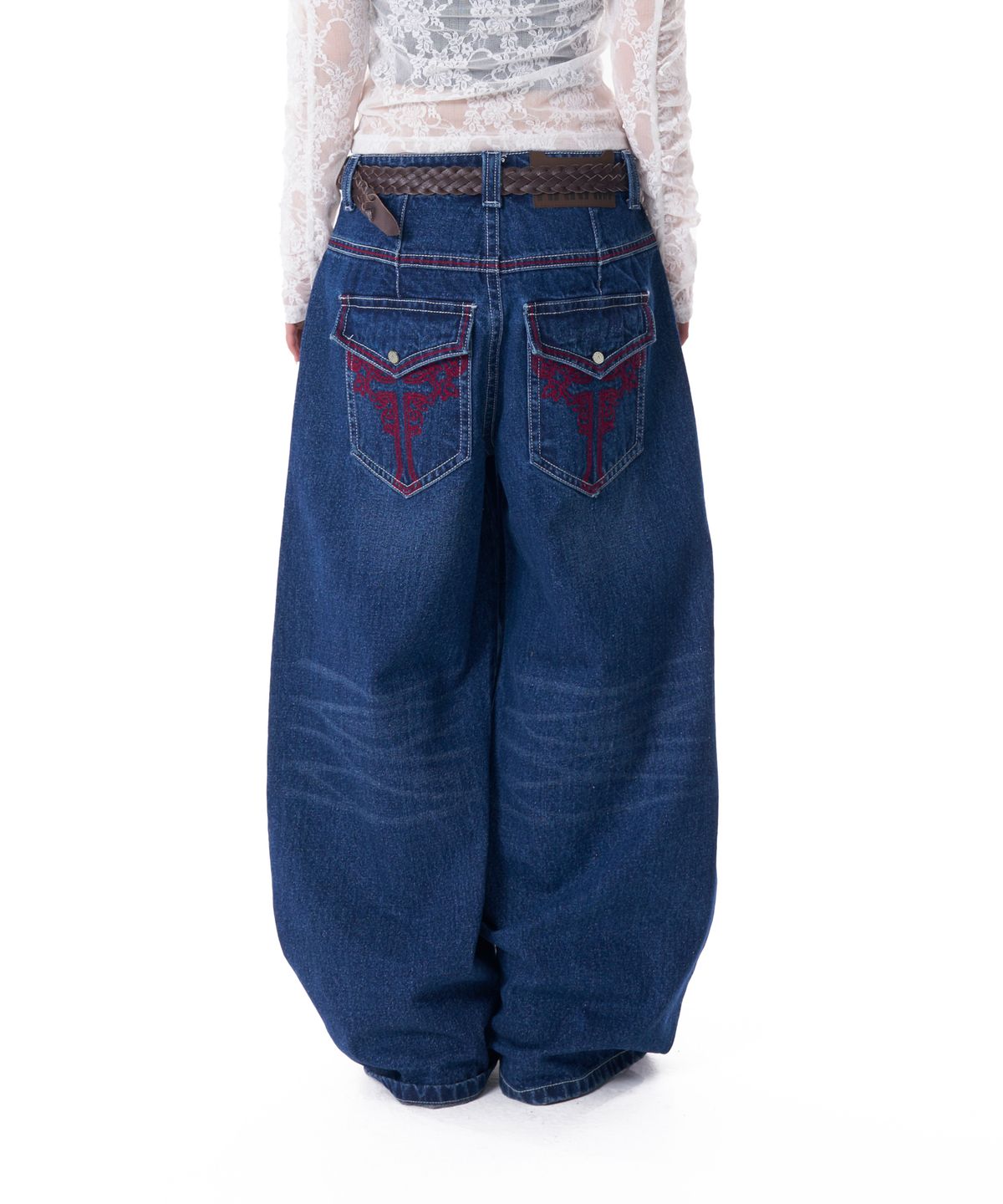 아캄(AAKAM) CROS2 Washed Denim Pants (Blue)