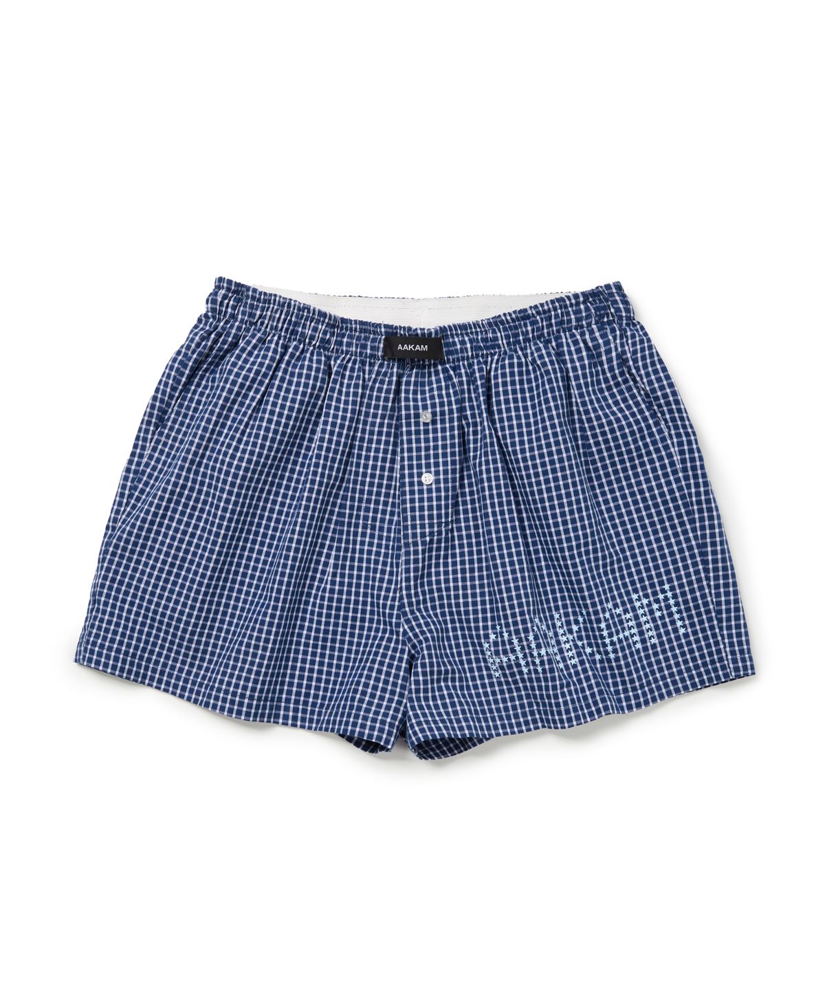 아캄(AAKAM) Check Boxer (Navy)