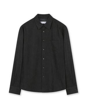 RELAXED STRIPE SHIRT BLACK