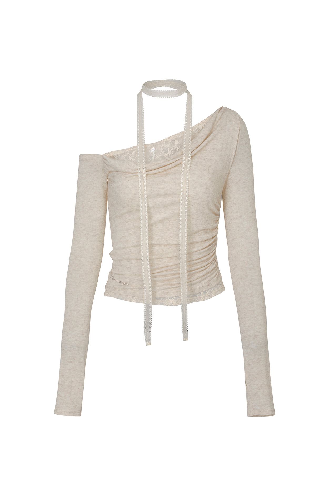 MUSINSA | PAINORPLEASURE LAURA LACE TOP beige