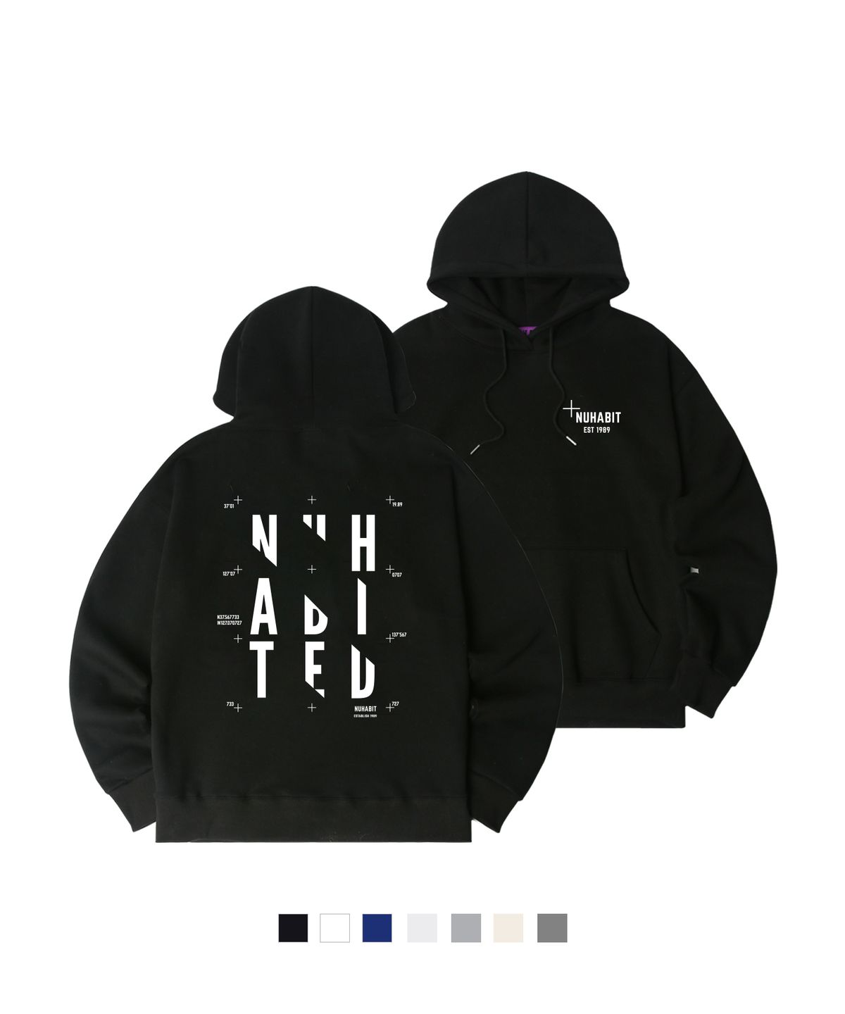 뉴해빗(NUHABIT) N/H PARTS PLUS 오버핏 기모 후드 (SOH4-5NH1308)