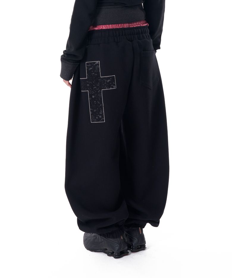 Laced CROS2 Patch Sweatpants (Black)