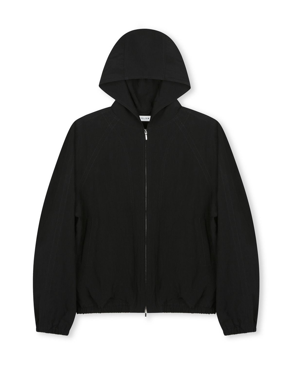 비슬로우(BESLOW) LAYERED HOODED ZIP UP JUMPER BLACK