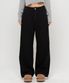 우먼즈 원턱 와이드 코튼 데님팬츠[블랙]