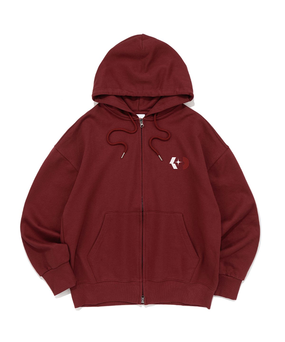 켄다(KENDA) K-STAR LOGO HOOD ZIP-UP (BURGUNDY)