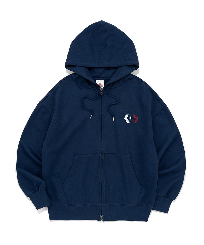 K-STAR LOGO HOOD ZIP-UP (DARK BLUE)