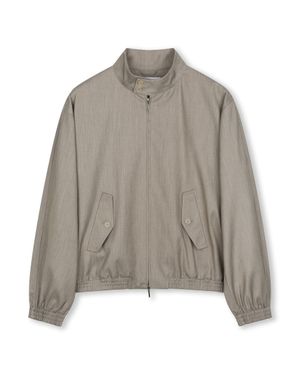 RELAXED HARRINGTON JACKET MELANGE BEIGE