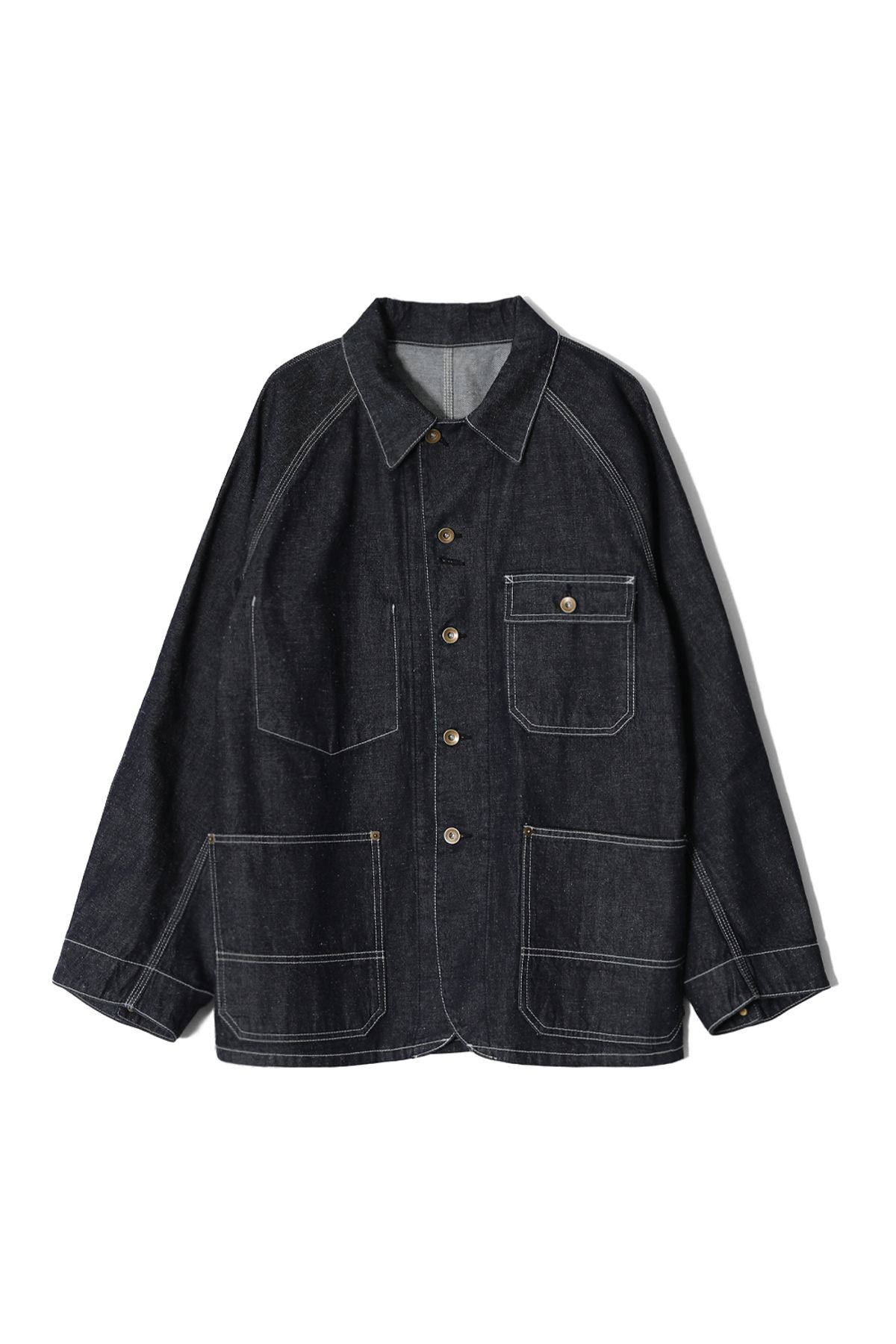 홀리선(HORLISUN) Painter Nep Denim Jacket Dark Navy