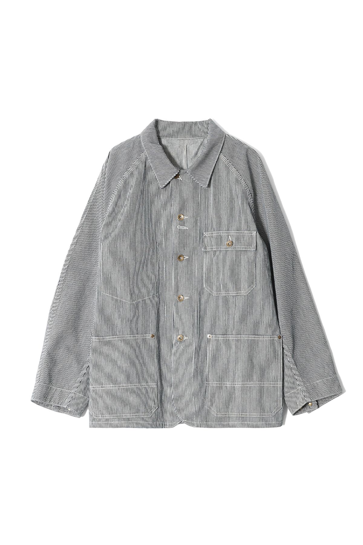 홀리선(HORLISUN) Painter Hickory Denim Jacket Hickory Stripe